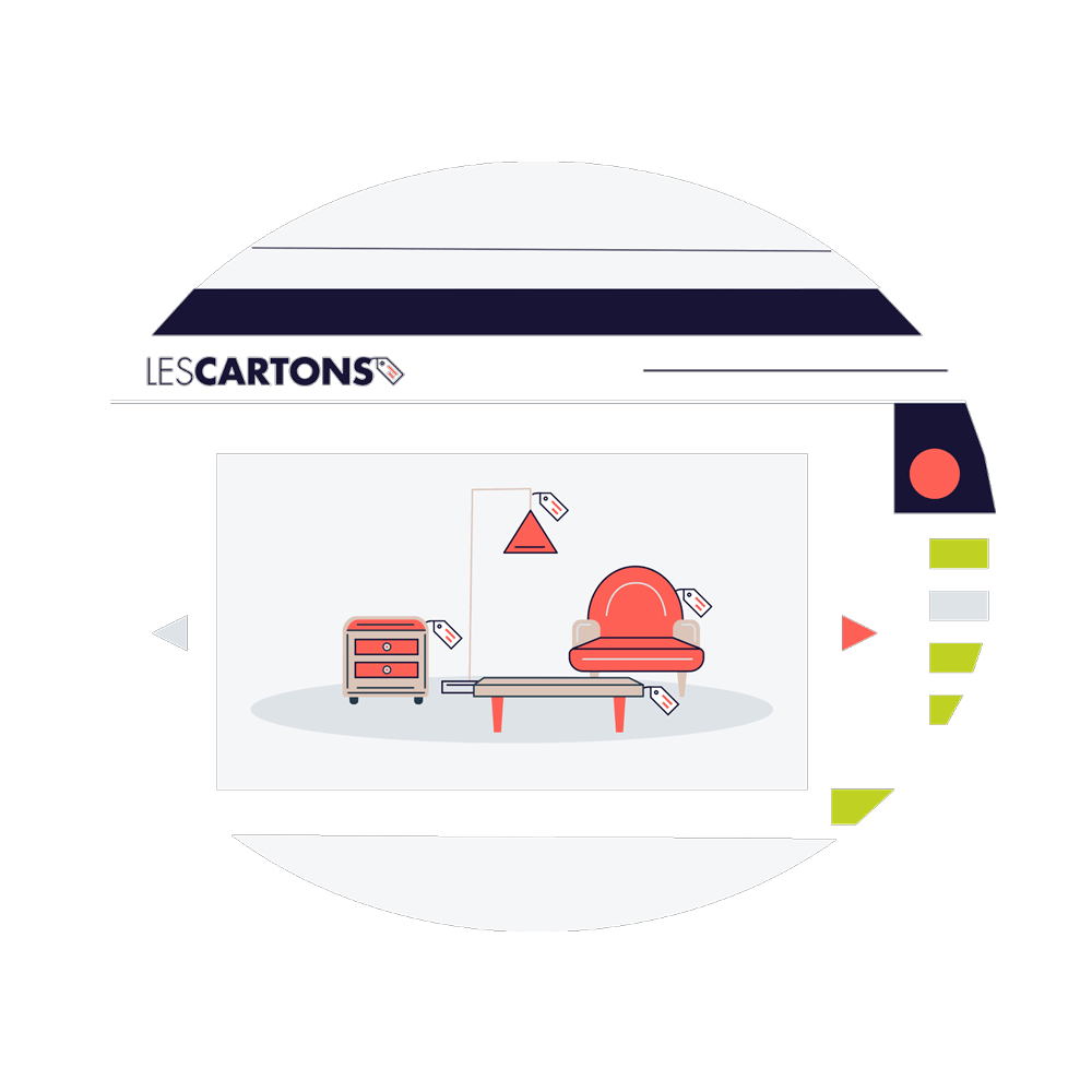 animation d'une announce de vide-appartement en ligne