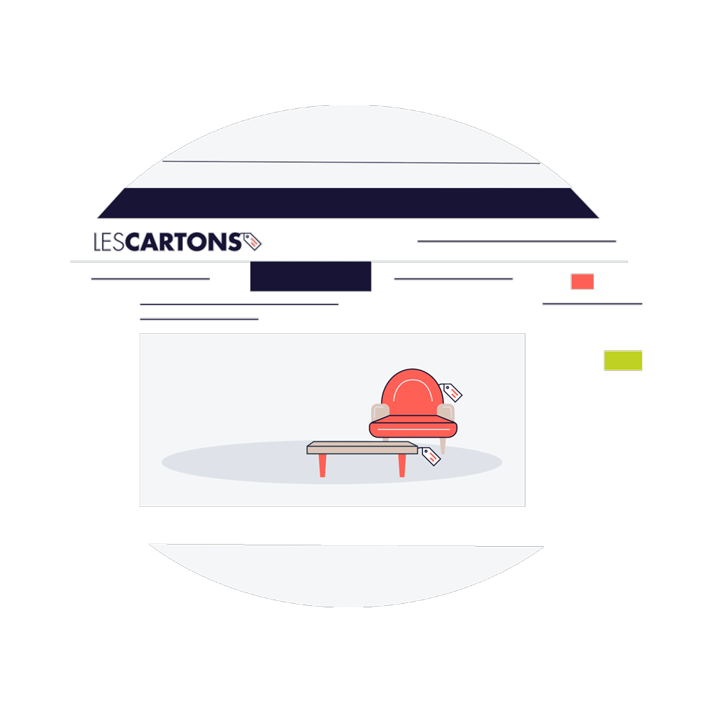 animation d'une création d'annonce de vide-appartement en ligne